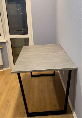 Стол раскладной Лота Лофт 120 25 мм юта / черный матовый фото покупателя 644