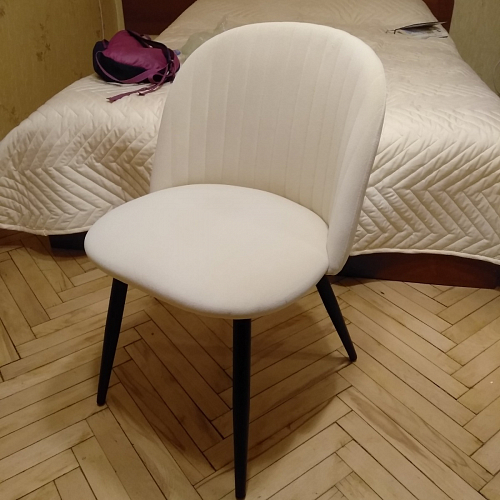 Стул на металлокаркасе Gabi 1 line light blue / black фото покупателя 296