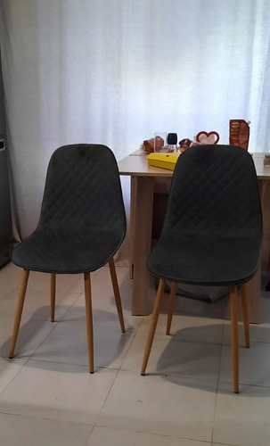 Стул на металлокаркасе Capri blue / white фото покупателя 119