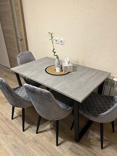 Деревянный стол Лота Лофт 140х80 дуб крафт табачный / черный матовый фото покупателя 166