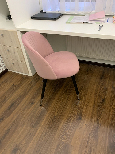 Стул на металлокаркасе Gabi 1 light blue / black / gold фото покупателя 121