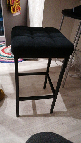 Барный стул Лофт микровелюр катания блэк / черный матовый фото покупателя 206