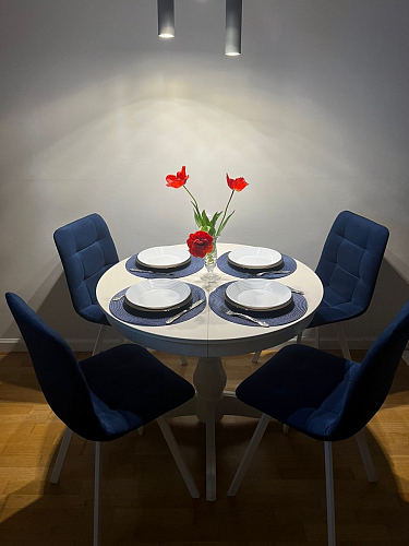 Стул на металлокаркасе Чилли К темно-серый (velutto 32) / черный фото покупателя 615