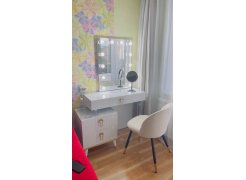 Стул на металлокаркасе Gabi 1 бежевый / черный с серебряными наконечниками фото покупателя 69