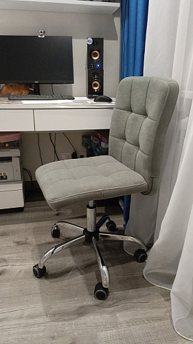 Компьютерное кресло Fiesta флок молочный 4 фото покупателя 16