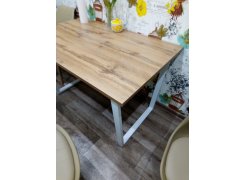 Деревянный стол Лота Лофт 120(160)х75 черный матовый / бетон светлый фото покупателя 77