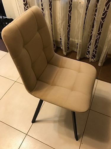 Стул на металлокаркасе Чилли К черный / зеленый фото покупателя 618