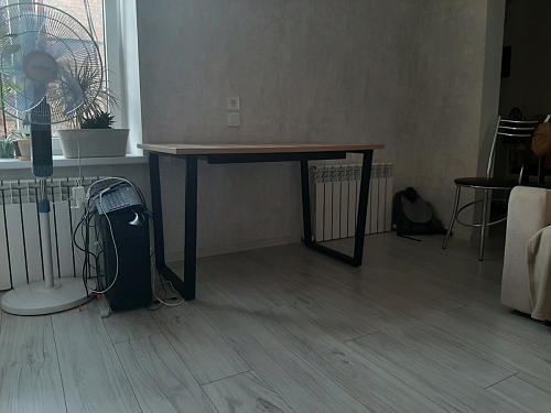 Деревянный стол Лота Лофт 140х80 черный матовый / бетон светлый фото покупателя 261