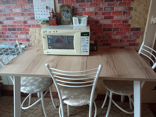 Стол Тринити Лофт 120 25 мм черный матовый / дуб делано темный фото покупателя 147