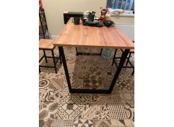 Стол Лота Лофт 140 25 мм черный матовый / бетон фото покупателя 406