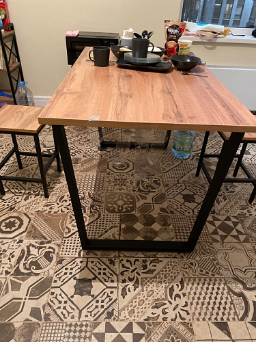 Стол Лота Лофт 140 25 мм черный матовый / бетон фото покупателя 406