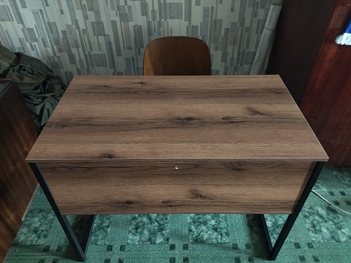 Письменный стол Клер Лофт дуб делано темный / черный матовый фото покупателя 1