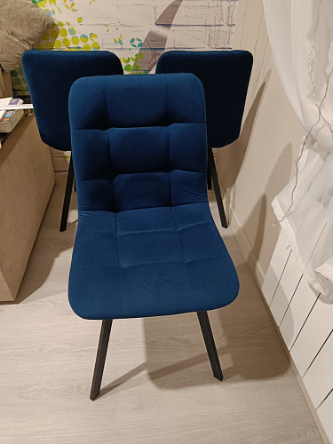 Стул на металлокаркасе Чилли К черный / зеленый фото покупателя 588