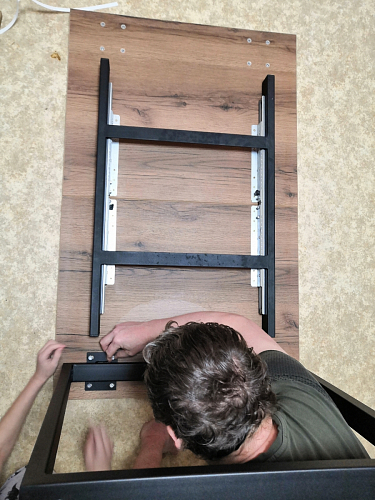 Деревянный стол Лота Лофт 120х75 белый матовый / дуб крафт золотой фото покупателя 637