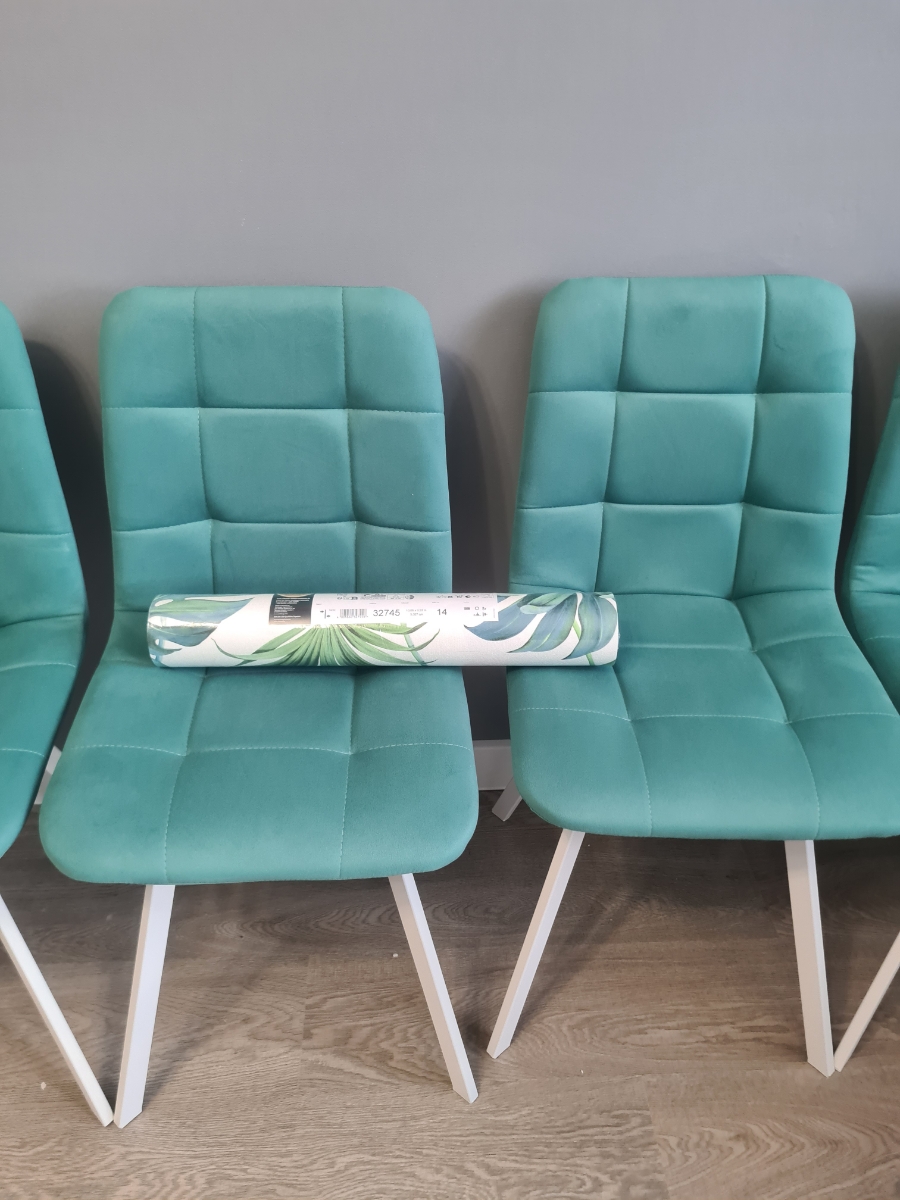 Стул на металлокаркасе Чилли К светло-серый велюр / черный каркас фото покупателя 569