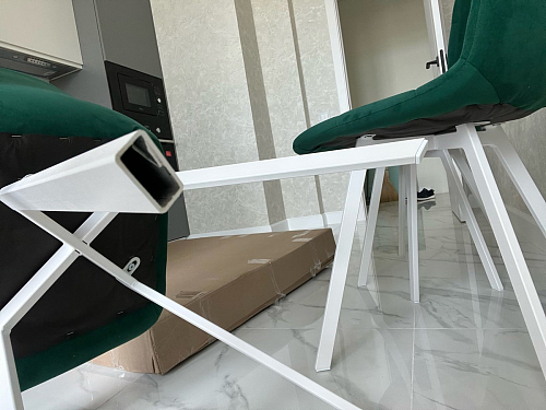 Стул на металлокаркасе Чилли бежевый / белый каркас фото покупателя 818