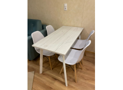 Стол Тринити Лофт 120 32 мм бетон / черный матовый фото покупателя 366