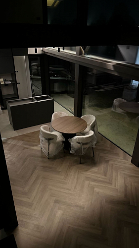 Керамический стол Барел 110 patagonoa bianco repose / черный фото покупателя 14