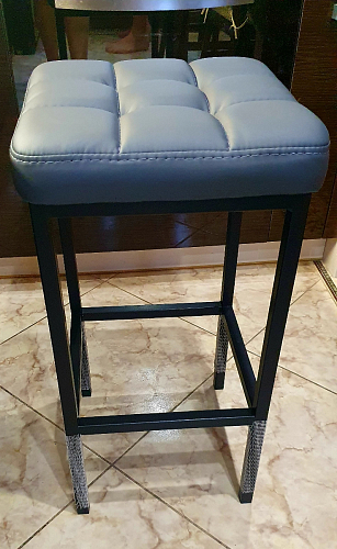 Барный стул Лофт микровелюр катания блэк / черный матовый фото покупателя 83