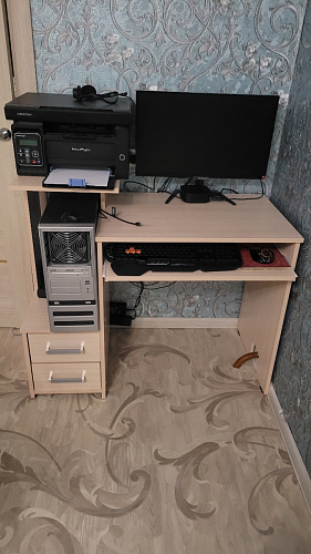 Компьютерный стол Джаз-24 левый дуб молочный фото покупателя 130