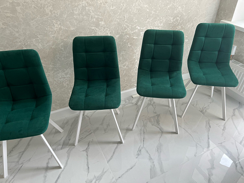 Стул на металлокаркасе Чилли синий / белый фото покупателя 819