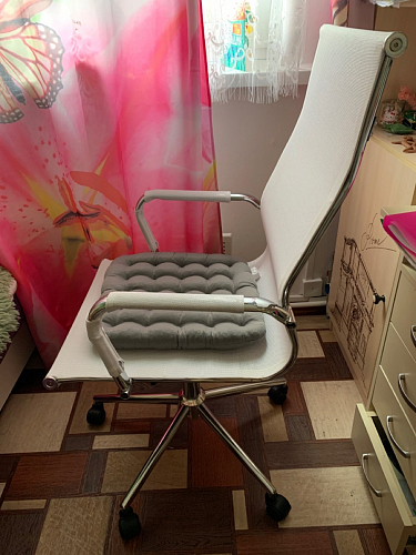 Компьютерное кресло Reus черная сетка / хром фото покупателя 54