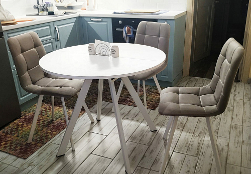 Стул на металлокаркасе Чилли К темно-серый (velutto 32) / черный фото покупателя 705