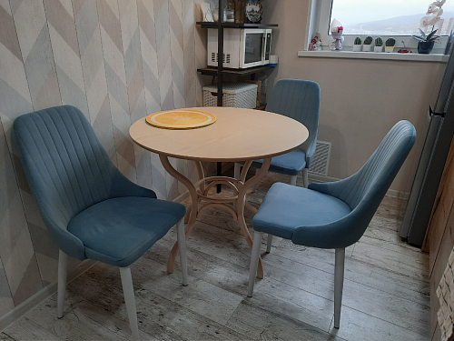 Стул на металлокаркасе Kora green / black фото покупателя 244