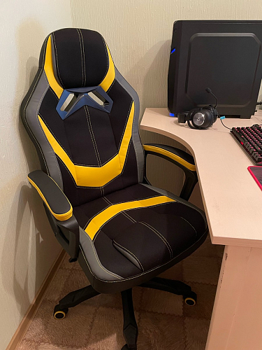 Компьютерное кресло Bens черное / серое / желтое фото покупателя 4