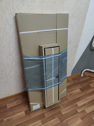 Стол Тринити Лофт 120 32 мм бетон / черный матовый фото покупателя 579