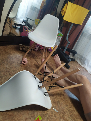 Пластиковый стул Eames PC-015 желтый фото покупателя 406