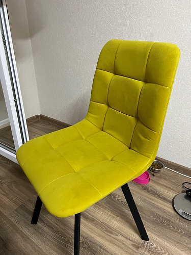 Стул на металлокаркасе Чилли темно-серый / черный каркас фото покупателя 612