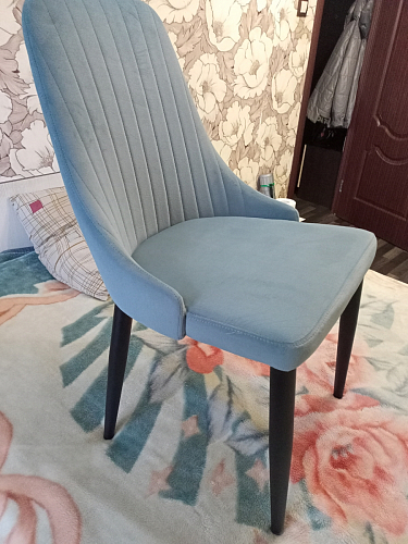 Стул на металлокаркасе Kora green / black фото покупателя 100