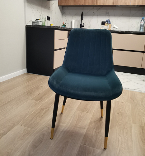 Стул на металлокаркасе Seda 1 latte / black / gold фото покупателя 31