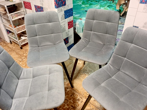 Комплект стульев Чилли 4 шт темно-серый / черный фото покупателя 509