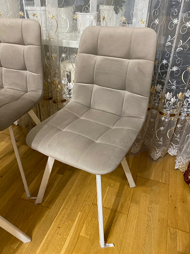 Стул на металлокаркасе Чилли светло-серый / белый каркас фото покупателя 608