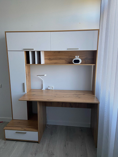 Письменный стол Лайт 03.243 дуб золотой (craft) / белый премиум фото покупателя 299