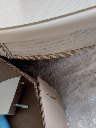 Деревянный стол Павия 100 орех с коричневой патиной фото покупателя 3