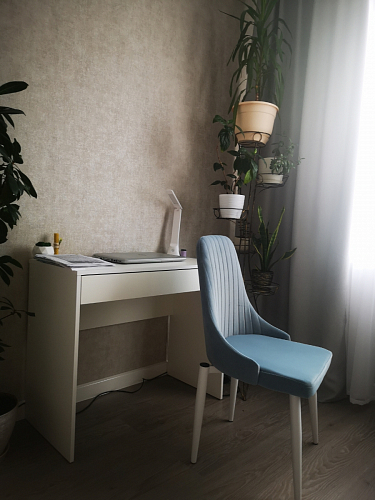 Стул на металлокаркасе Kora light purple / black фото покупателя 33