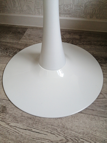 Стол Тулип 80х73 мрамор черный / белый фото покупателя 131