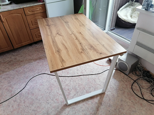 Стол Лота Лофт 120 32 мм бетон / черный матовый фото покупателя 466