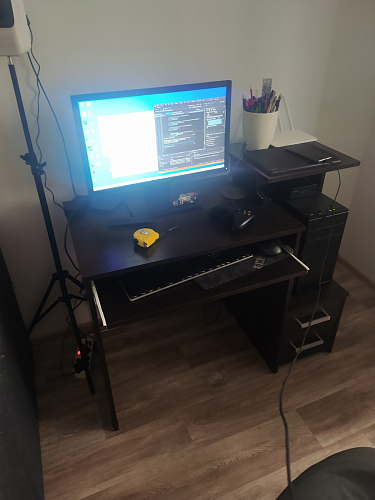 Стол компьютерный Джаз-24 правый венге фото покупателя 23