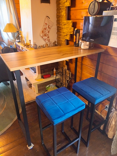 Барная стойка Дилан Лофт 120х40х90 бетон светлый фото покупателя 196