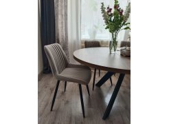 Стул на металлокаркасе Вейв светло-серый (hl 63) / 10К черный каркас фото покупателя 97