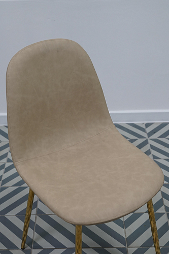 Стул на металлокаркасе Lilu темно-бежевый / белый из шоурума 4