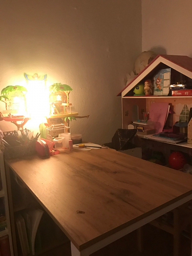 Письменный стол Битти Лофт 116х60х75 дуб вотан / белый матовый фото покупателя 16