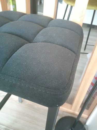 Барный стул Лофт кожзам темно-серый / черный матовый фото покупателя 39