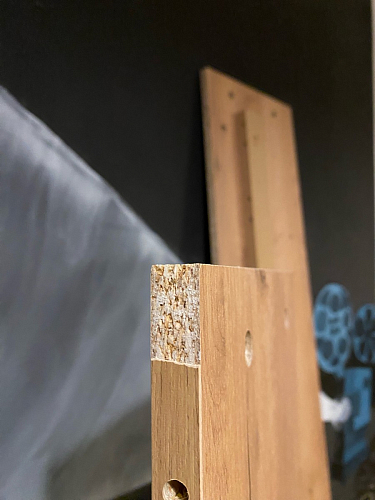 Двуспальная кровать Клауд 160х200 парящая дуб крафт золотой / антрацит фото покупателя 525