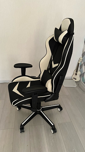 Компьютерное кресло Racer черное / голубое фото покупателя 28