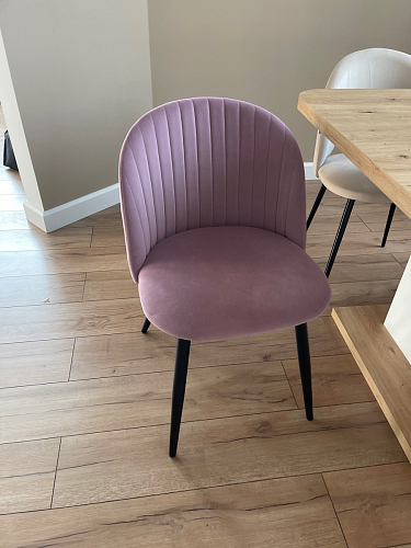 Стул на металлокаркасе Gabi 1 light purple / black / gold фото покупателя 185